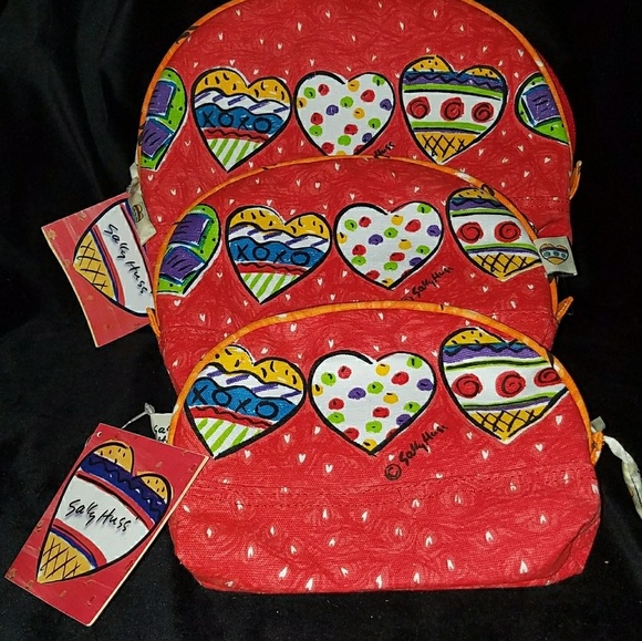 Sally Huss Hearts 3 in 1 Bag Set - Picture 1 of 3